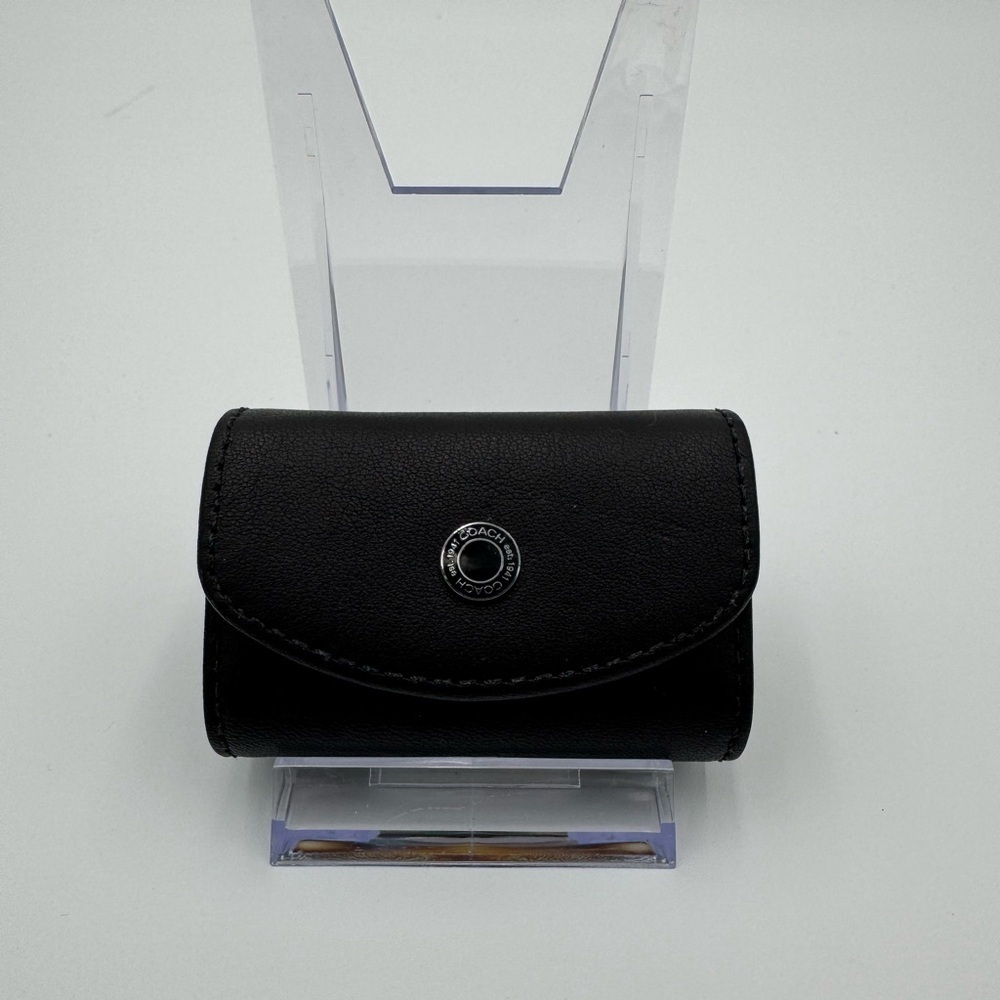 COACH Leather Travel Lens Case w/ Mirror Black! NEW